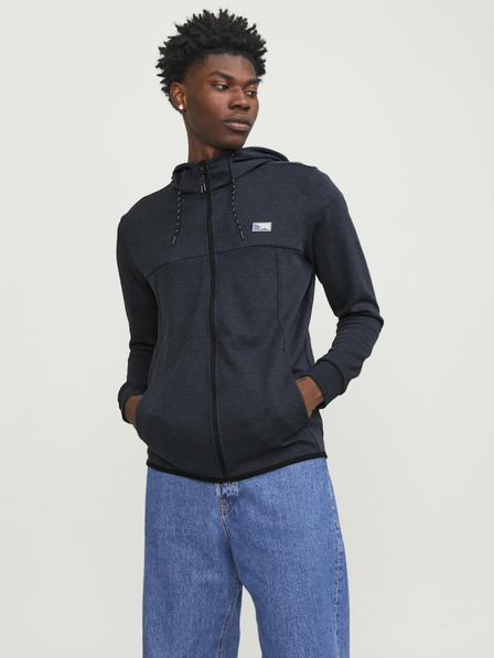 Jack & Jones Tmavě modrá pánská mikina na zip s kapucí Jack & Jones Air