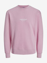 Jack & Jones Světle růžová pánská mikina Jack & Jones Vesterbro
