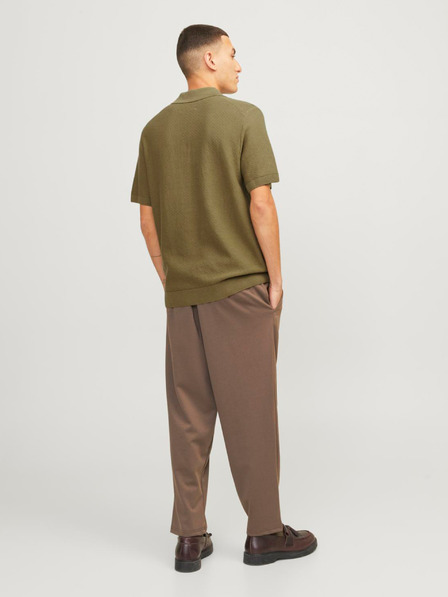 Jack & Jones Khaki pánské polo tričko Jack & Jones Blusandri