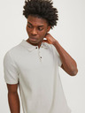 Jack & Jones Krémové pánské polo tričko Jack & Jones Blusandri