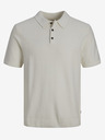 Jack & Jones Krémové pánské polo tričko Jack & Jones Blusandri