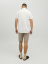 Jack & Jones Béžové pánské chino kraťasy s příměsí lnu Jack & Jones Dave