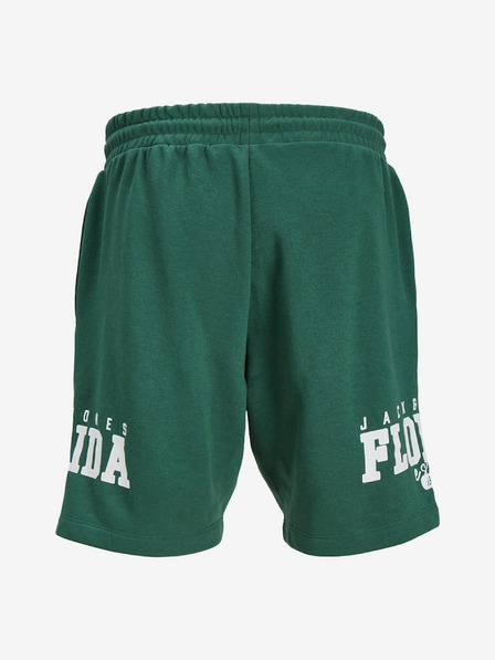 Jack & Jones Tmavě zelené pánské teplákové kraťasy Jack & Jones Cory