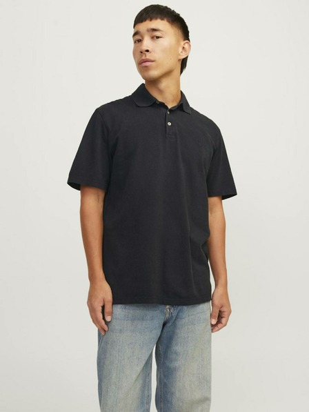 Jack & Jones Černé pánské polo tričko Jack & Jones William