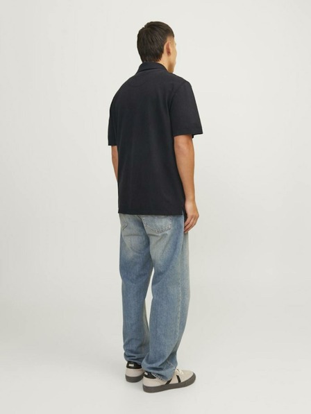 Jack & Jones Černé pánské polo tričko Jack & Jones William