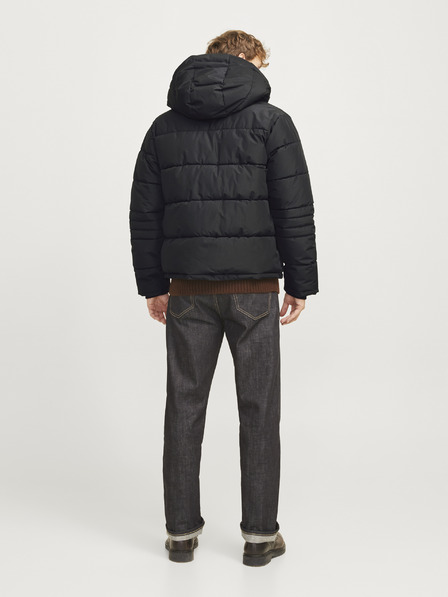Jack & Jones Černá pánská prošívaná bunda Jack & Jones Build