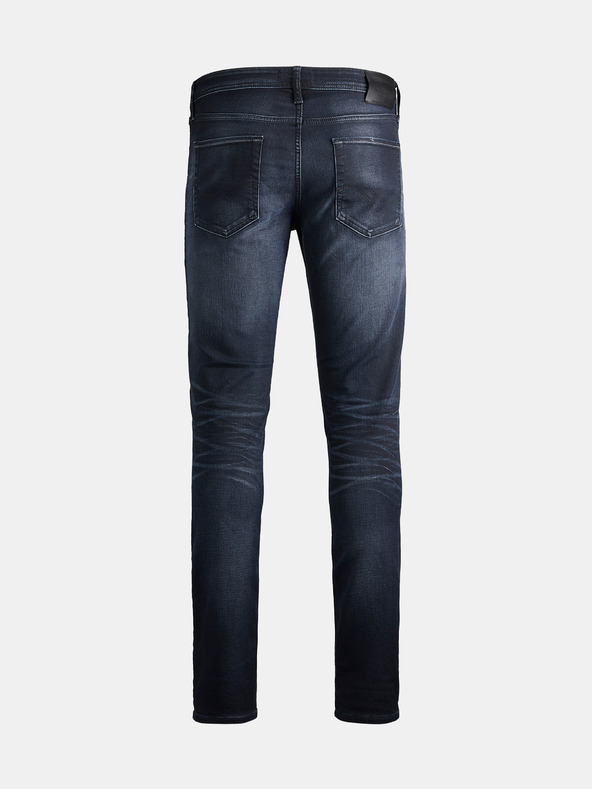 Jack & Jones Tmavě modré slim fit džíny s vyšisovaným efektem Jack & Jones Glenn