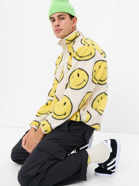 GAP Mikina fleece Unisex GAP × SmileyWorld®
