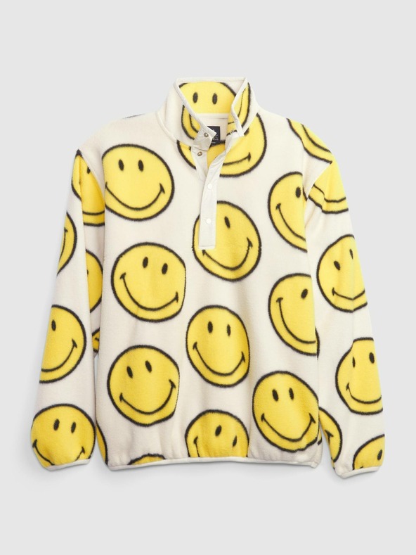 GAP Mikina fleece Unisex Gap × SmileyWorld® GAP