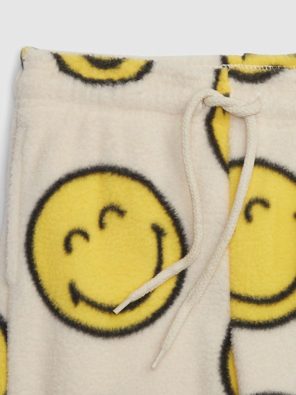 GAP Baby fleece tepláky Unisex Gap × SmileyWorld® GAP