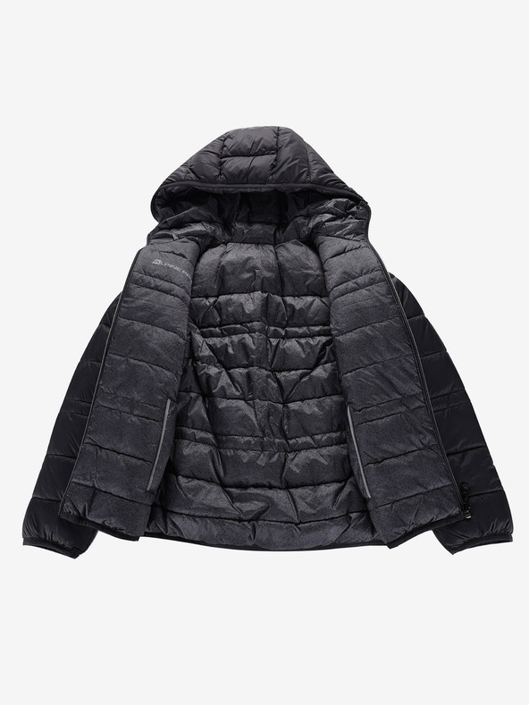 ALPINE PRO Dětská oboustranná bunda hi-therm ALPINE PRO DOUWO černá