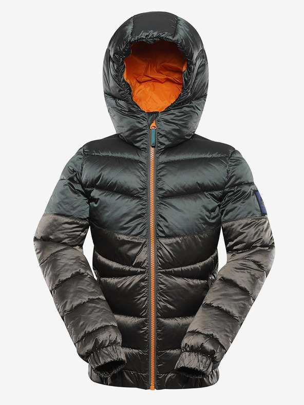 ALPINE PRO Dětská hi-therm bunda s impregnací ALPINE PRO GROLLO neutrální / zemitá