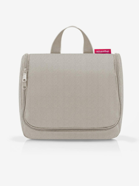 Reisenthel Béžová dámská kosmetická taška Reisenthel Toiletbag Herringbone Sand