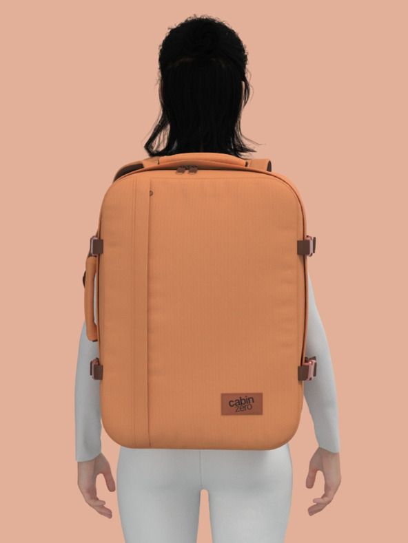 CabinZero Hnědý dámský batoh CabinZero Classic 44L Gobi sands