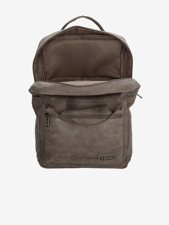 Enrico Benetti Batoh Enrico Benetti Rotterdam 13" Notebook Backpack Medium Taupe