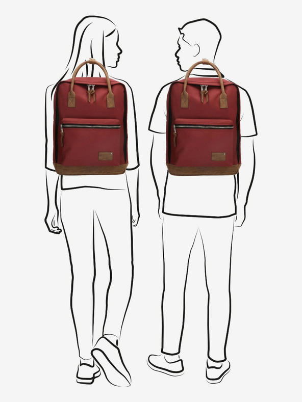 Enrico Benetti Batoh Enrico Benetti Santiago Notebook Backpack 17 l Bordeaux