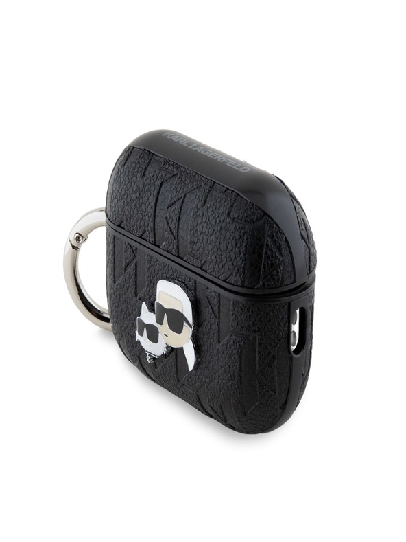 Karl Lagerfeld Karl Lagerfeld PU Embossed Karl and Choupette Heads Pouzdro pro AirPods Pro 2 Black