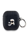 Karl Lagerfeld Karl Lagerfeld PU Embossed Karl and Choupette Heads Pouzdro pro AirPods 3 Black