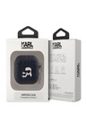 Karl Lagerfeld Karl Lagerfeld PU Embossed Karl and Choupette Heads Pouzdro pro AirPods 3 Black