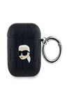 Karl Lagerfeld Karl Lagerfeld PU Embossed Karl Head Pouzdro pro AirPods 1/2 Black