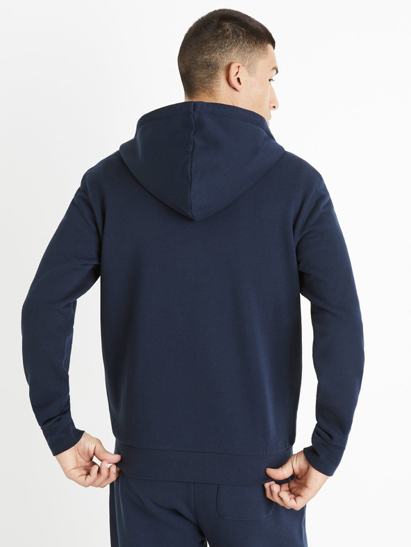 Celio Tmavě modrá pánská basic mikina Celio Fethree