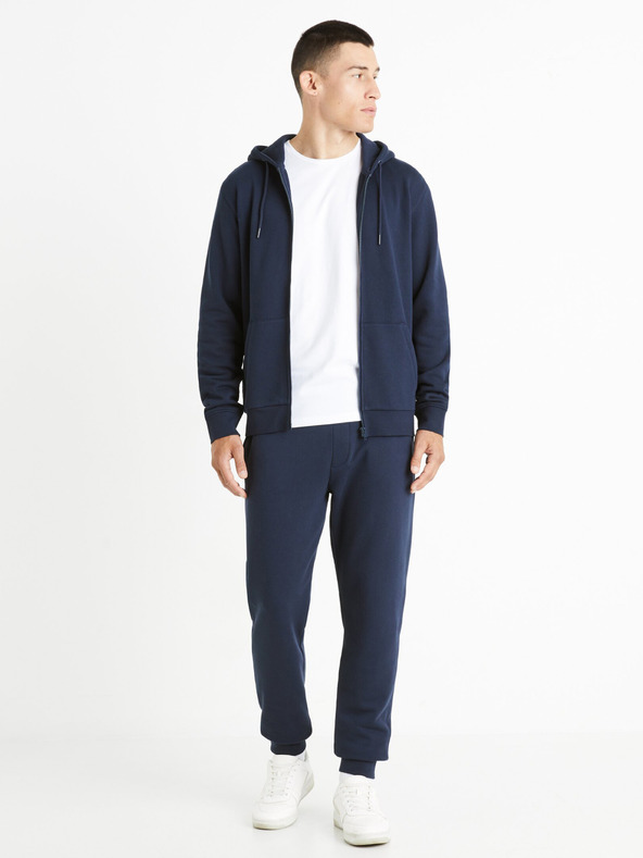 Celio Tmavě modrá pánská basic mikina Celio Fethree