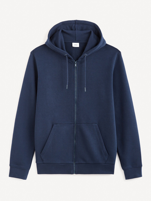 Celio Tmavě modrá pánská basic mikina Celio Fethree