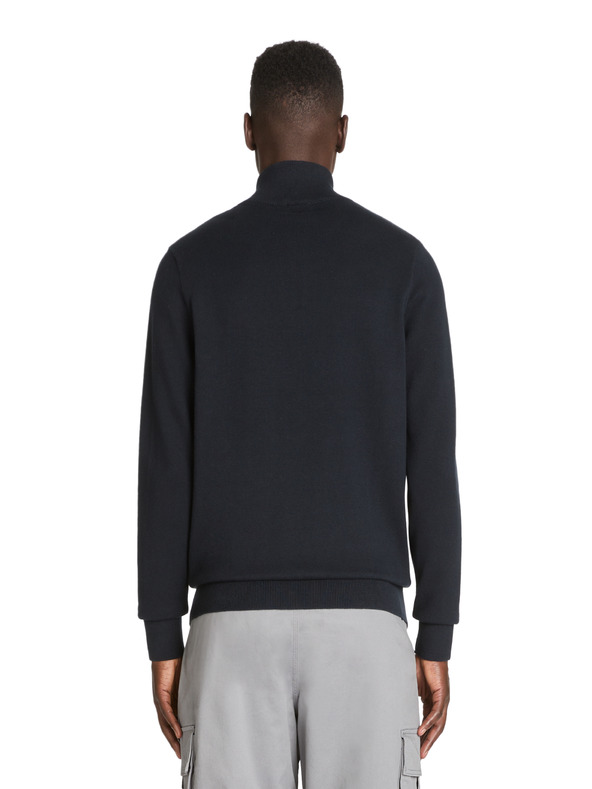 Celio Tmavě modrý pánský kardigan na zip Celio Jusnow slim