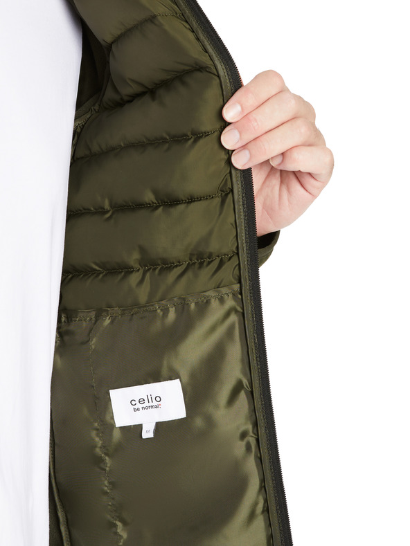 Celio Khaki pánská bunda s kapucí Celio Jushellsl