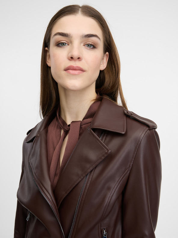 Orsay Hnědá dámská koženková bunda ORSAY