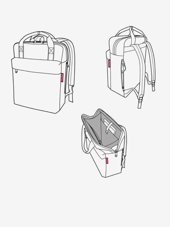 Reisenthel Růžový dámský batoh Reisenthel Allday Backpack M Twist Berry