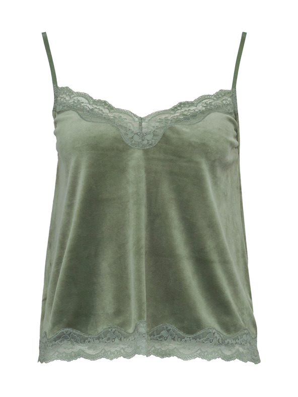 Orsay Khaki dámský semišový pyžamový top ORSAY