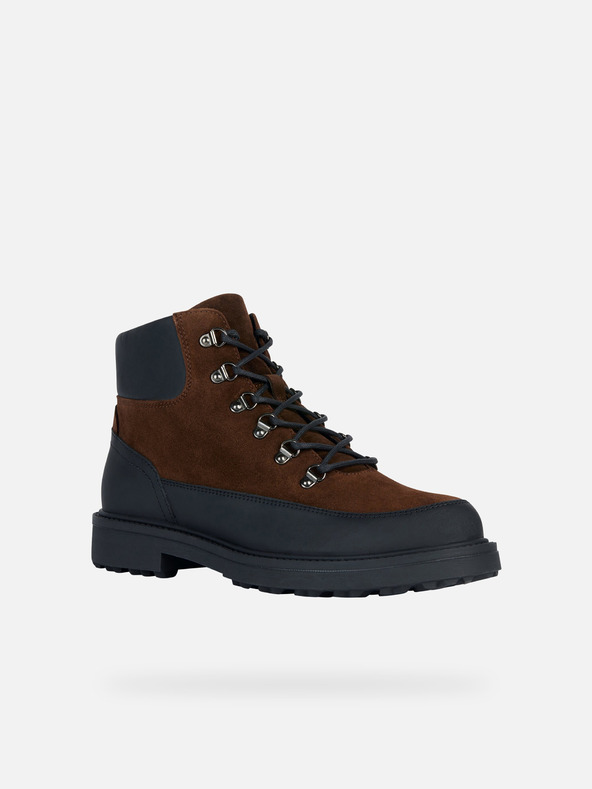 Geox Hnědá pánská kotníková obuv Geox Lagorai + Grip