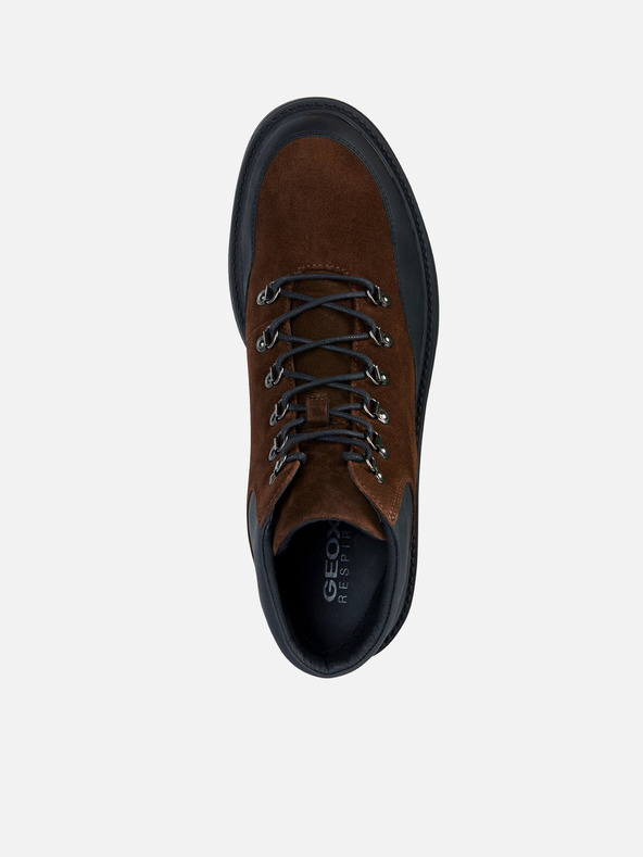 Geox Hnědá pánská kotníková obuv Geox Lagorai + Grip