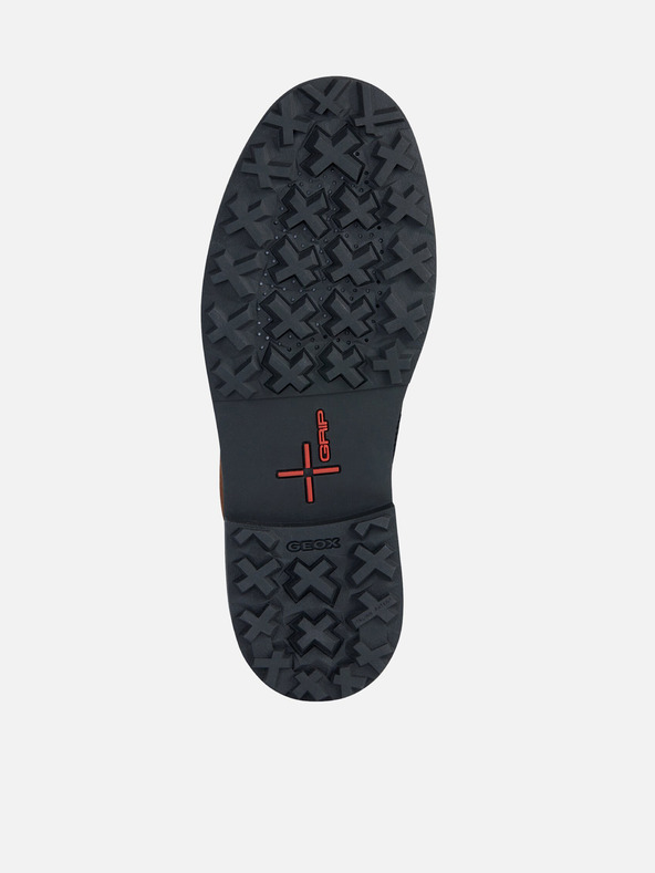 Geox Hnědá pánská kotníková obuv Geox Lagorai + Grip