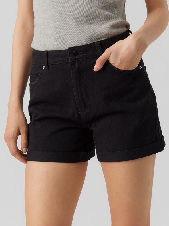 Vero Moda Černé dámské džínové kraťasy VERO MODA Zuri