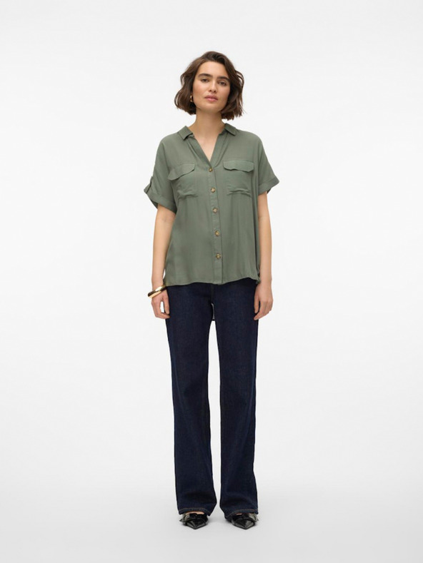 Vero Moda Zelená dámská košile Vero Moda Bumpy