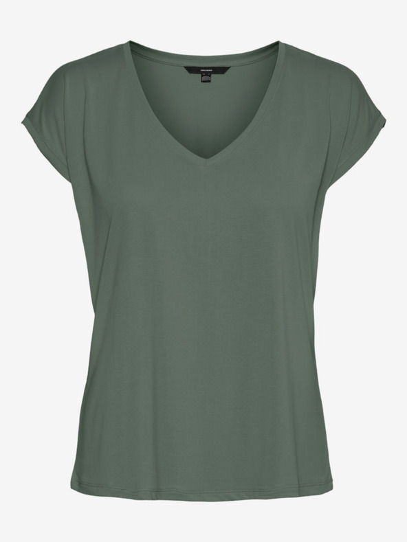 Vero Moda Zelené dámské tričko VERO MODA Filli