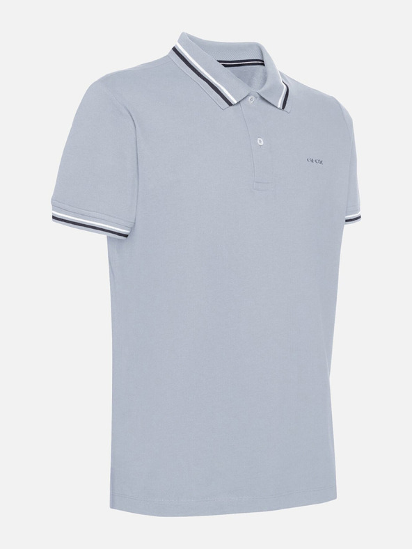 Geox Modré pánské polokošile Geox Polo