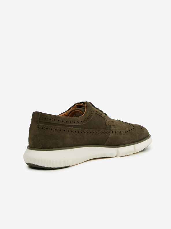 Geox Khaki pánská semišová společenská obuv Geox Adacter