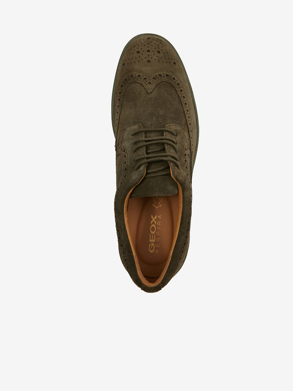Geox Khaki pánská semišová společenská obuv Geox Adacter