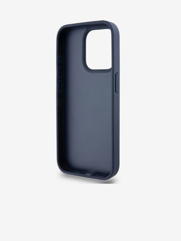 DKNY PU Leather Repeat Pattern Tonal Stripe Zadní Kryt pro iPhone 15 Pro Blue DKNY