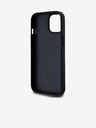 DKNY PU Leather Checkered Pattern and Stripe Zadní Kryt pro iPhone 15 Black DKNY