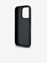 DKNY PU Leather Checkered Pattern and Stripe Zadní Kryt pro iPhone 15 Pro Black DKNY