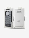 DKNY PU Leather Repeat Pattern Bottom Stripe MagSafe Zadní Kryt pro iPhone 12/12 Pro Black DKNY