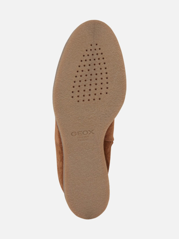 Geox Hnědá dámská kotníková obuv Geox Elidea Wedge