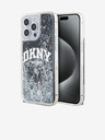 DKNY Liquid Glitter Arch Logo Zadní Kryt pro iPhone 14 Pro Max Black DKNY