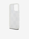 DKNY Liquid Glitter Checkered Pattern Zadní Kryt pro iPhone 15 Pro Max Transparent DKNY