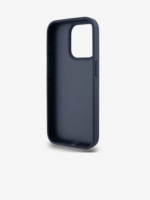 DKNY PU Leather Checkered Pattern and Stripe Zadní Kryt pro iPhone 15 Pro Max Blue DKNY