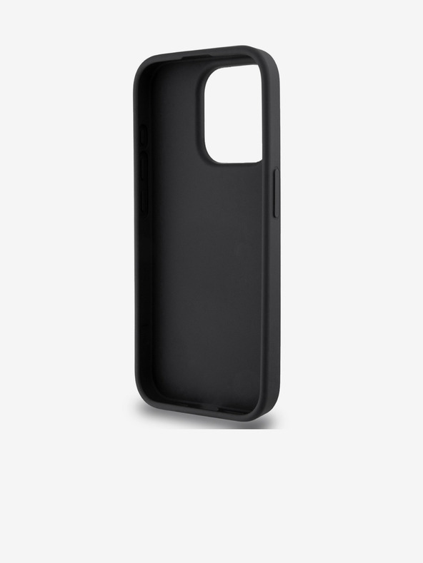 DKNY PU Leather Repeat Pattern Card Pocket Zadní Kryt pro iPhone 15 Pro Black DKNY